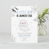 小さなブーはほとんど赤ちゃんシャワー招待状 招待状 (スタンド正面)