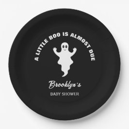 小さなブーはほとんど赤ちゃんシャワー白黒 ペーパープレート