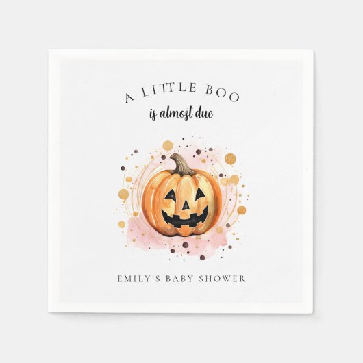 小さなブーはほとんど赤ちゃんシャワー スタンダードカクテルナプキン (正面)