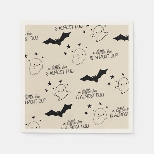 小さなブーはほとんど赤ちゃんシャワー スタンダードカクテルナプキン (正面)