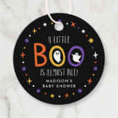 小さなブーはほとんど赤ちゃんシャワー フェイバータグ (正面)