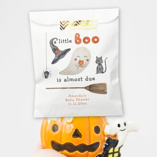 小さなブーはほとんど赤ちゃんシャワー フェイバーバッグ