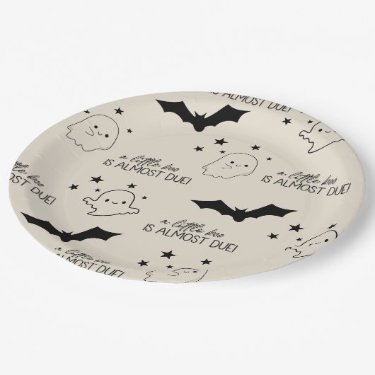 小さなブーはほとんど赤ちゃんシャワー ペーパープレート (アングル)