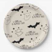 小さなブーはほとんど赤ちゃんシャワー ペーパープレート (正面)