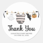 小さなブーはほとんど赤ちゃんシャワー ラウンドシール (正面)