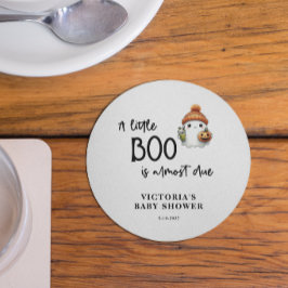 小さなブーはほとんど赤ちゃんシャワー ラウンドペーパーコースター