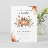 小さなブーはほとんど赤ちゃんシャワー 招待状 (スタンド正面)