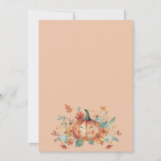 小さなブーはほとんど赤ちゃんシャワー 招待状 (裏面)