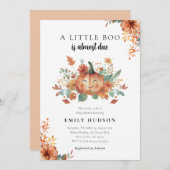 小さなブーはほとんど赤ちゃんシャワー 招待状 (正面/裏面)