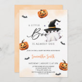 小さなブーはほとんど赤ちゃんシャワー 招待状 (正面/裏面)