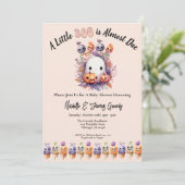 小さなブーはほとんど赤ちゃんシャワー 招待状 (スタンド正面)