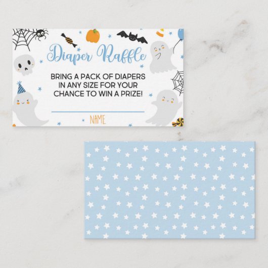 小さなブーはほとんど起因おむつラッフルカードボーイ エンクロージャーカード (正面/裏面)