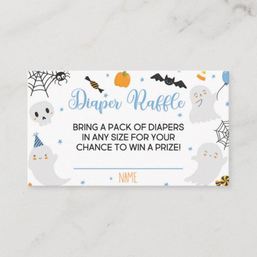 小さなブーはほとんど起因おむつラッフルカードボーイ エンクロージャーカード (正面)