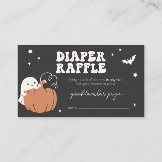 小さなブーはほとんど起因おむつラッフルカード エンクロージャーカード (正面)