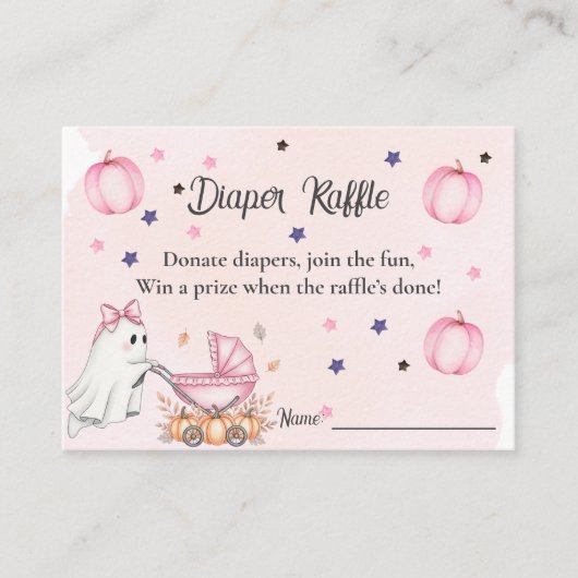 小さなブーはほとんど起因おむつラッフルチケット エンクロージャーカード (正面)