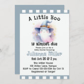 小さなブーはほとんど起因かわいい幽霊赤ちゃんシャワー シーズンカード (正面/裏面)