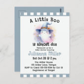 小さなブーはほとんど起因かわいい幽霊赤ちゃんシャワー ポストカード (正面/裏面)