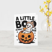小さなブーはほとんど起因する可愛いハロウィーン妊娠 カード (黄色い花)