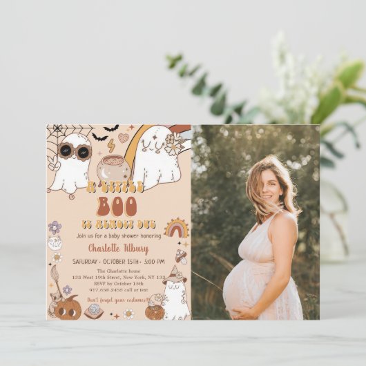 小さなブーはほとんどGroovyハローウィンパーティ 招待状 (スタンド正面)