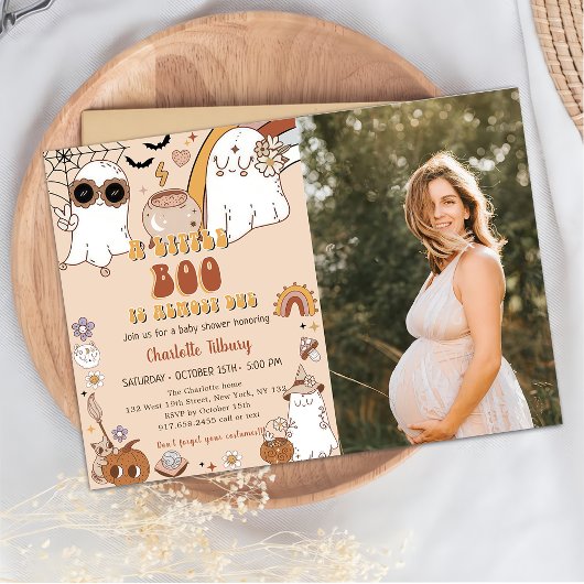 小さなブーはほとんどGroovyハローウィンパーティ 招待状