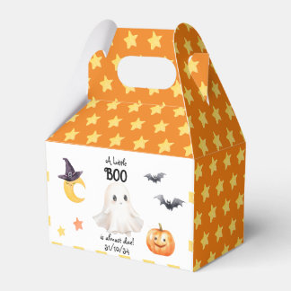 小さなブーはもうすぐだ!ハロウィーンの赤ちゃんシャワー フェイバーボックス