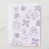 小さなブーはデューガール物干しの赤ちゃんシャワー 招待状 (裏面)