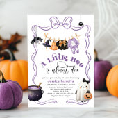 小さなブーはデューガール物干しの赤ちゃんシャワー 招待状