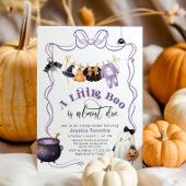 小さなブーはデューガール物干しの赤ちゃんシャワー 招待状