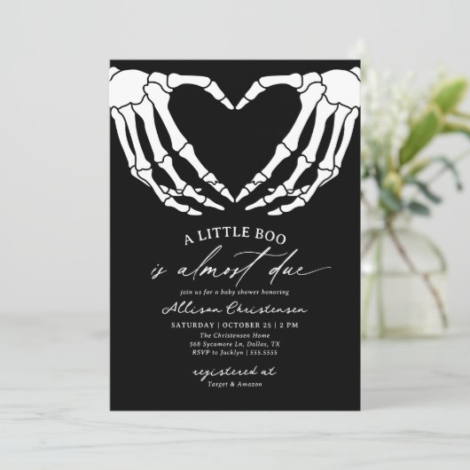 小さなブーはハロウィーンの赤ちゃんシャワーが原因 招待状 (スタンド正面)