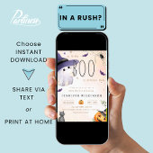 小さなブーはハロウィーン幽霊赤ちゃんシャワー 招待状