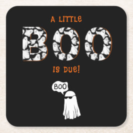 小さなブーは幽霊不気味の赤ちゃん スクエアペーパーコースター