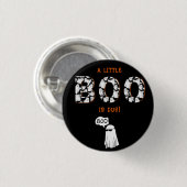 小さなブーは幽霊赤ちゃん不気味シャワーブラック 缶バッジ (正面&裏面)