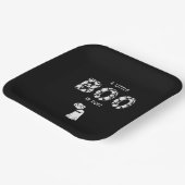 小さなブーは赤ちゃん不気味のシャワー黒 ペーパープレート (傾斜あり)