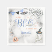 小さなブーは、ほぼデュースボーイベビーシャワー スタンダードカクテルナプキン (正面)