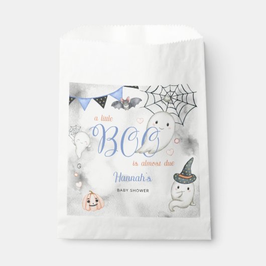 小さなブーは、ほぼデュースボーイベビーシャワー フェイバーバッグ (正面)