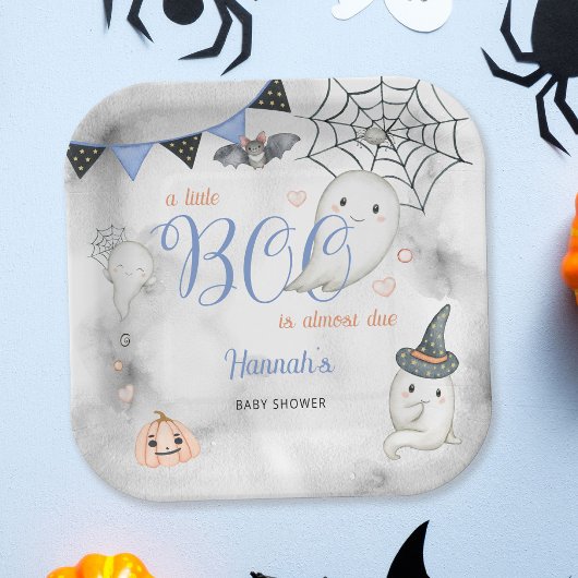 小さなブーは、ほぼデュースボーイベビーシャワー ペーパープレート