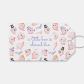 小さなブーほとんど幽霊赤ちゃんシャワーありがとう ギフトタグ (正面(横))