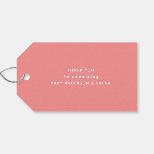 小さなブーほとんど幽霊赤ちゃんシャワーありがとう ギフトタグ (裏面横)