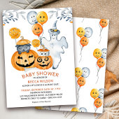 小さなブーほとんど起因かわいいハロウィーン赤ちゃんシャワー 招待状