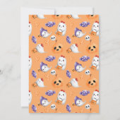 小さなブーほとんど起因かわいいハロウィーン赤ちゃんシャワー 招待状 (裏面)