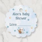 小さなブージュキュートな男の赤ちゃん幽霊 カスタム フェイバータグ (裏面)