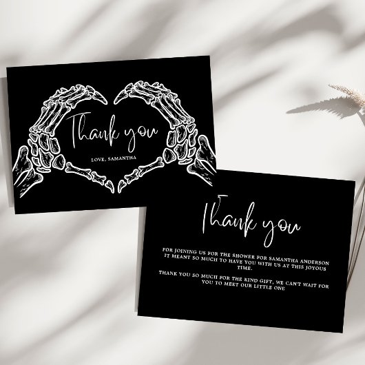 小さなブースカルハロウィーン赤ちゃんシャワー サンキューカード