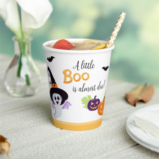 小さなブーハロウィーンのためのベビーシャワー紙 紙コップ (インサイチュ)