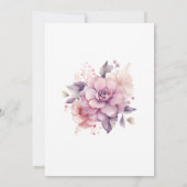 小さなブーパープルハロウィーンベビーガールシャワー 招待状 (裏面)