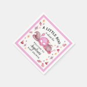 小さなブーピンクのハロウィーンの赤ちゃんシャワー スタンダードカクテルナプキン (角)