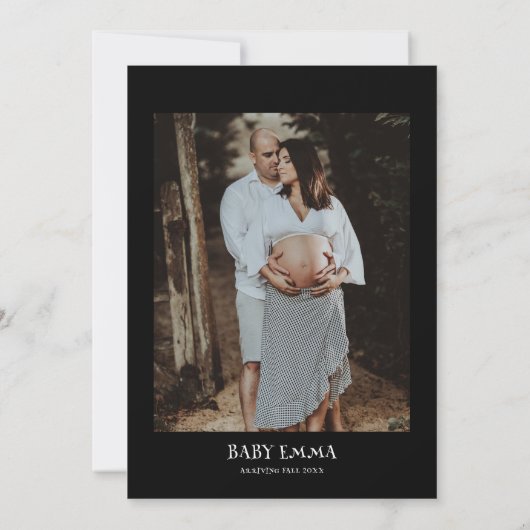 小さなブーピンクのハロウィーンの赤ちゃんシャワー 招待状 (裏面)