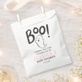 小さなブーピンクの赤ちゃんシャワーのお気に入りバッグ フェイバーバッグ (クリップ留めされた状態)