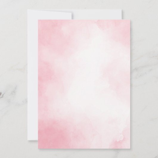 小さなブーピンクの赤ちゃんシャワー招待状 招待状 (裏面)