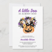 小さなブーフローラパンプキンハロウィーンベビーシャワー 招待状 (正面)