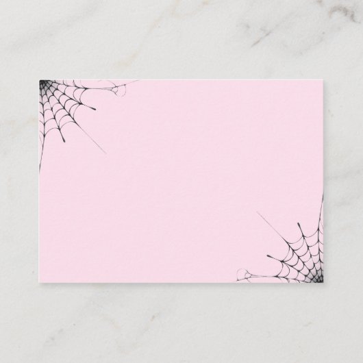 小さなブーブピンクボウ赤ちゃんシャワーおむつラッフル エンクロージャーカード (裏面)